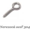Zavŕtavací háčik 12mm - nerez. oceľ 304