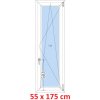 Soft Plastové okno 55x175 cm, otváravé a sklopné