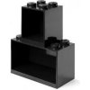 LEGO Brick závesné police, set 2 ks čierna