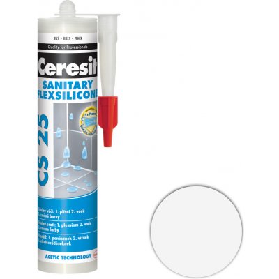 CERESIT CS 25 sanitárny silikón 280g biely