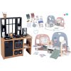 Set kuchynka moderná Loft Industrial a domček pre bábiku Baby Care Smoby s 5 hernými miestnosťami
