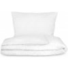 Kvalitex Posteľné saténové obliečky s prúžkom BIELE