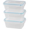 Dóza MagicHome Lunchbox set YH376, obdĺžniková, sada 3 ks, 1000 ml, 189x131x77 mm