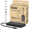 Club3D Dokovacia stanica USB-C 9v1, 2xHDMI, 1xUSB-C, 1xUSB-C PD, 2xUSB, 1xRJ45, microSD/SD, čierna