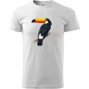 Tukan kreslený - Tričko extra veľké (5-8XL) - 5XL ( Biela )