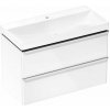 Hansgrohe Xelu Q Skrinka s umývadlom, 63x98x50 cm, 2 zásuvky, lesklá biela/chróm 54383000-HG