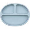 Malý Ježko Detský silikónový tanier COMPACT - Baby Blue