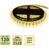 LED pásik čip 3528 12V 9,6W/1m IP20 balenie 5m teplá