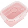 Ružový skladací desiatový box 355ML NILS CAMP nádoba