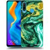 Picasee silikónový čierny obal pre Huawei P30 Lite - Green Gold