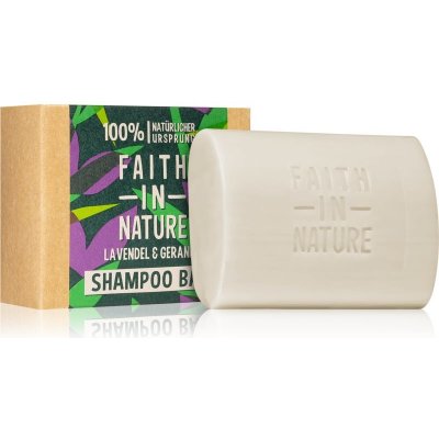 Faith In Nature Lavender & Geranium organický tuhý šampón s levanduľou 85 g