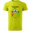 Volejbal volá - Klasické pánske tričko vyššej gramáže - XS ( Limetková )