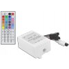 Ovládač pre LED pásy LTC 44 tlačidiel čierny RGB 3 kanálový dvojitý PCB.
