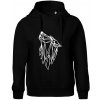 Geometria - vlk - vyjúci - Oversized mikina dámská Moon - kratšia + širšia - XL ( Čierna )