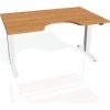 Hobis Pracovný stôl Motion Ergo, ZO, 3S, 140x61-128,x90 cm, jelša/biela