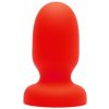 M&K Stretch Plug C, červený silikónový análny kolík 16 x 7,5 cm