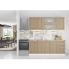 VerDesign, BARDIS 200 kuchynská linka z MDF, bronzová/biela LTD