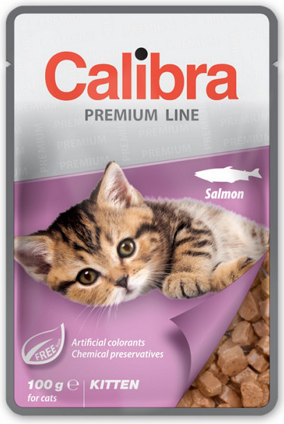 Calibra Premium cat Kitten Losos v omáčke 24 x 100 g