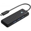 Orico USB-C, HUB 3-portový + čítačka SD/microSD, sivý PAPW3AT-C3-015-BK-EP