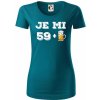 Je mi 60 pivo - Dámske tričko z organickej bavlny Origin (GOTS) - 2XL ( Petrolejová )