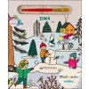 Maľovanie vodou Zima