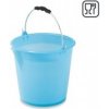 Plastové modré potravinárske vedro 12l s výlevkou, kovová rukoväť