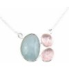 Nefertitis Akvamarín náhrdelník striebro Ag 925 N3846 NF57208 - 43 - 49 cm, 4,6 g