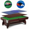 Biliardový stôl Vip Extra 8 FT višňovo/zelený s nadstavcom ping-pong/doska