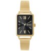 MINET Zlato-čierne dámske hodinky SIENA so zlatým oceľovým remienkom