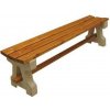 PROFIBA s.r.o. Parková lavička bez operadla, smrekové laty 1900 mm, betónové nohy hladké pre voľné loženie