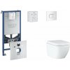 Grohe Rapid SLX Set predstenovej inštalácie, klozetu, dosky SoftClose a tlačidla Arena Cosmopolitan, Triple Vortex, alpská biela SANI11BB3108-GR