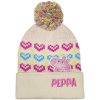 EplusM dievčenská zimná čiapka s pestrofarebným brmbolcom Prasiatko Peppa