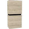 Kúpeľňová závesná skrinka Devo Viva 2.0 pravá dub halifax biely 40 x 84 x 26 cm VV2-S2D1SP40x26-P29