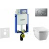 GEBERIT - Kombifix Modul na závesné WC s tlačidlom Sigma01, matný chróm + Tece One - sprchovacia toaleta a doska, Rimless, SoftClose 110.302.00.5 NT3