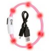 Obojek USB Visio Light LED nabíjecí 35cm růžový KAR
