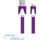 Esperanza EB183V - 5901299919927 Micro USB 2.0 A-B M/M, 1m, plochý, fialový