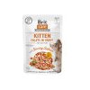 Brit Care Cat kapsuly Fillets Gravy Kitten s pikantným lososom 85 g