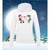Mikina s potlačou Santa a škriatok