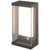 LED Solution Šedé LED nástenné solárne svietidlo s pohybovým čidlom 0,5W IP54 23033
