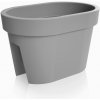 Kvetináč plast sivý Prosperplast 39,6 cm x 26,6 cm x 25 cm