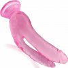 Sensual Dildo s prísavkou 20 cm dvojité ružová