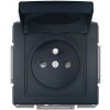 Schneider Electric Schneider ASFORA zásuvka s clonkami IP44 antracit