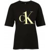 Calvin Klein Dámske tričko CK1 COTTON LW NEW-S/S CREW NECK čierna reflexný neón