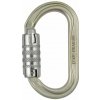 Oválna oceľová karabína Petzl Oxan zlatá triact lock - US normy