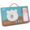 INTERBABY | SET MÉĎA - ergonomický vankúšik + prítulka - ružový
