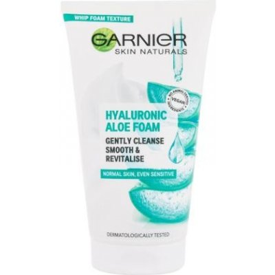 Garnier Skin Naturals Hyaluronic Aloe Foam čistiaca pena na vyhladenie a rozjasnenie pleti 150 ml pre ženy