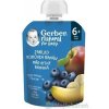 Gerber Natural ovocná desiata Kapsička Jablko, čučoriedka a banán (od ukonč. 6. mesiaca) 90 g