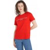 TOMMY HILFIGER DÁMSKE TRIČKO T-SHIRT REG CORP LOGO C-NK SS ČERVENÉ veľ. S