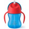 Avent hrnček so slamkou modrý 200ml
