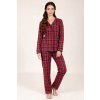Dámske pyžamo Vivisence 2067 Farba: Červená, Veľkosť: L